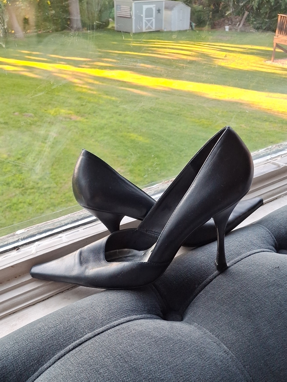 Classic Women's Navy Blue Pointed-Toe High Heels